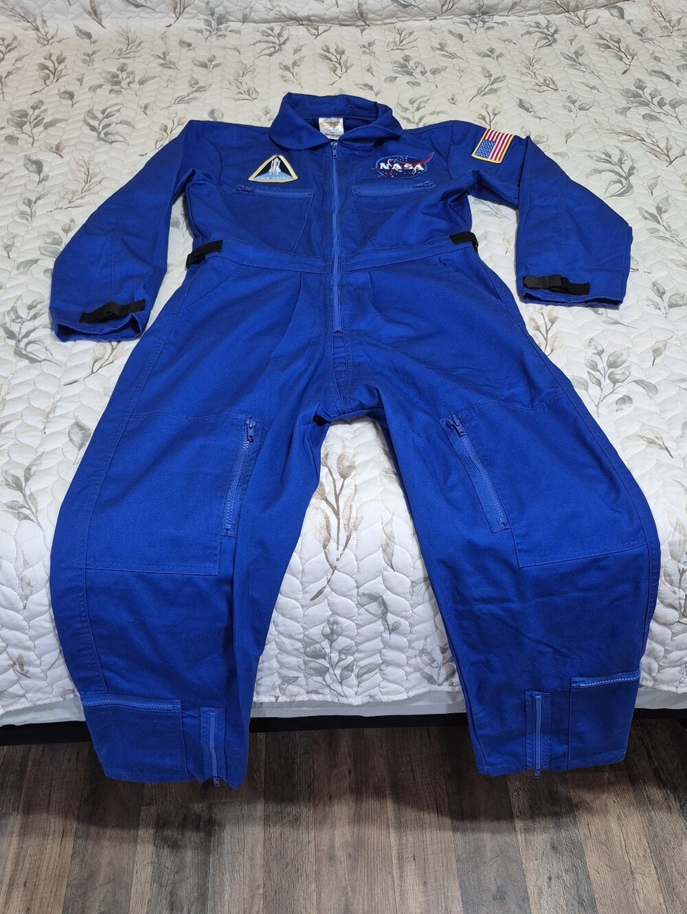 NASA Blue Unisex for Adult/Youth Flight Coverall Jumpsuit - Picture 1 of 7